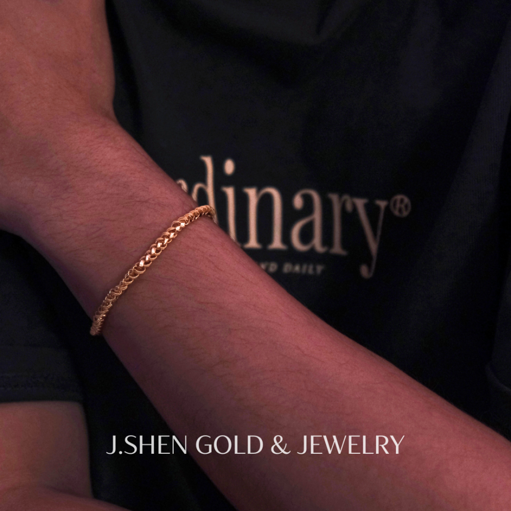 Unity新式文武黃金手鍊 黃金手鍊 文武鍊 純金金飾 黃金飾品 禮物-細節圖2