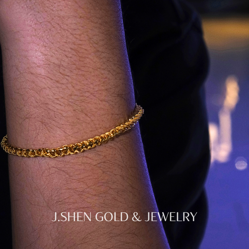 Unity新式文武黃金手鍊 黃金手鍊 文武鍊 純金金飾 黃金飾品 禮物-細節圖3