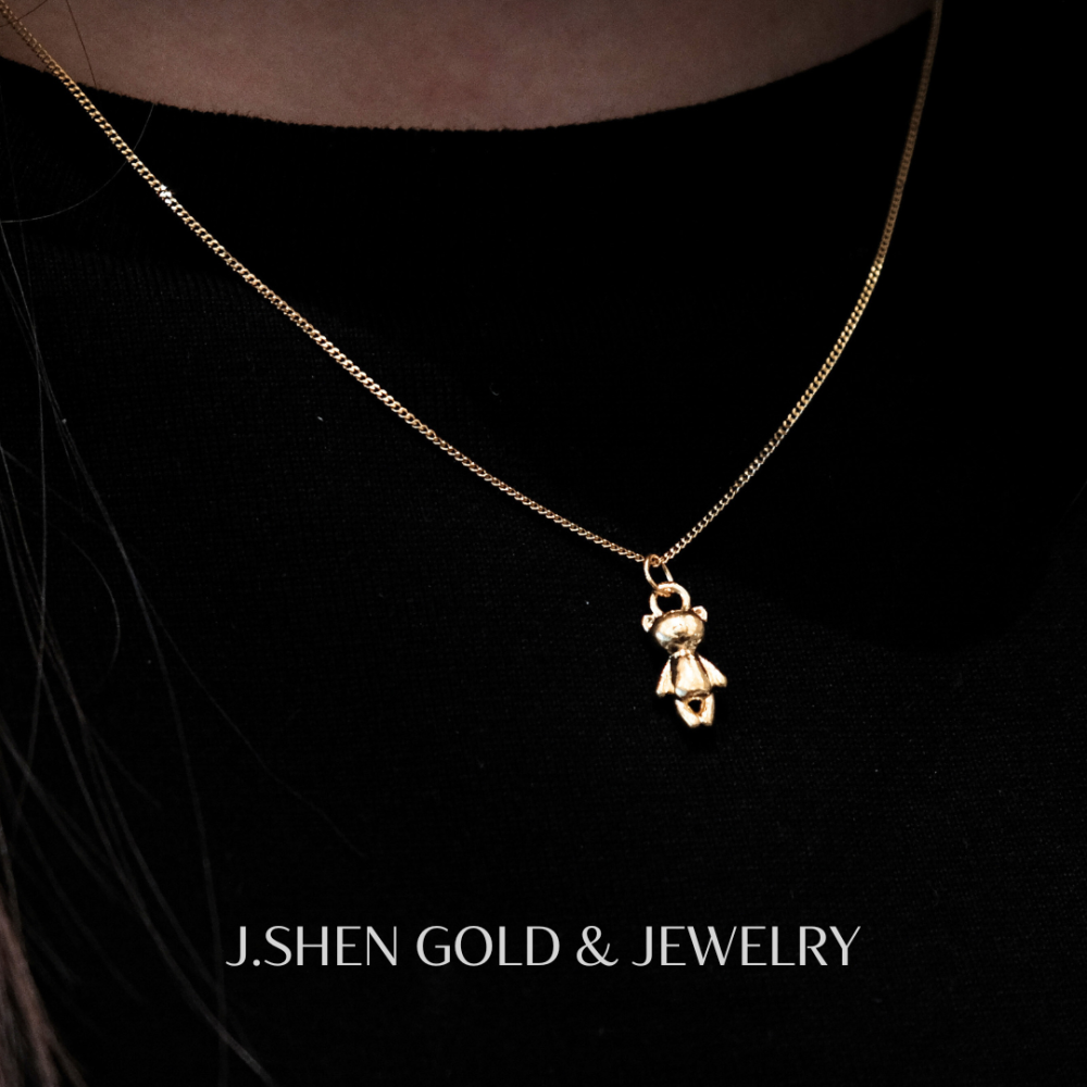 黃金小熊寶寶墜飾 黃金墜子 黃金墜飾 小熊寶貝墜飾 熊熊造型墜子 小熊墜子 小熊墜飾 禮物-細節圖2