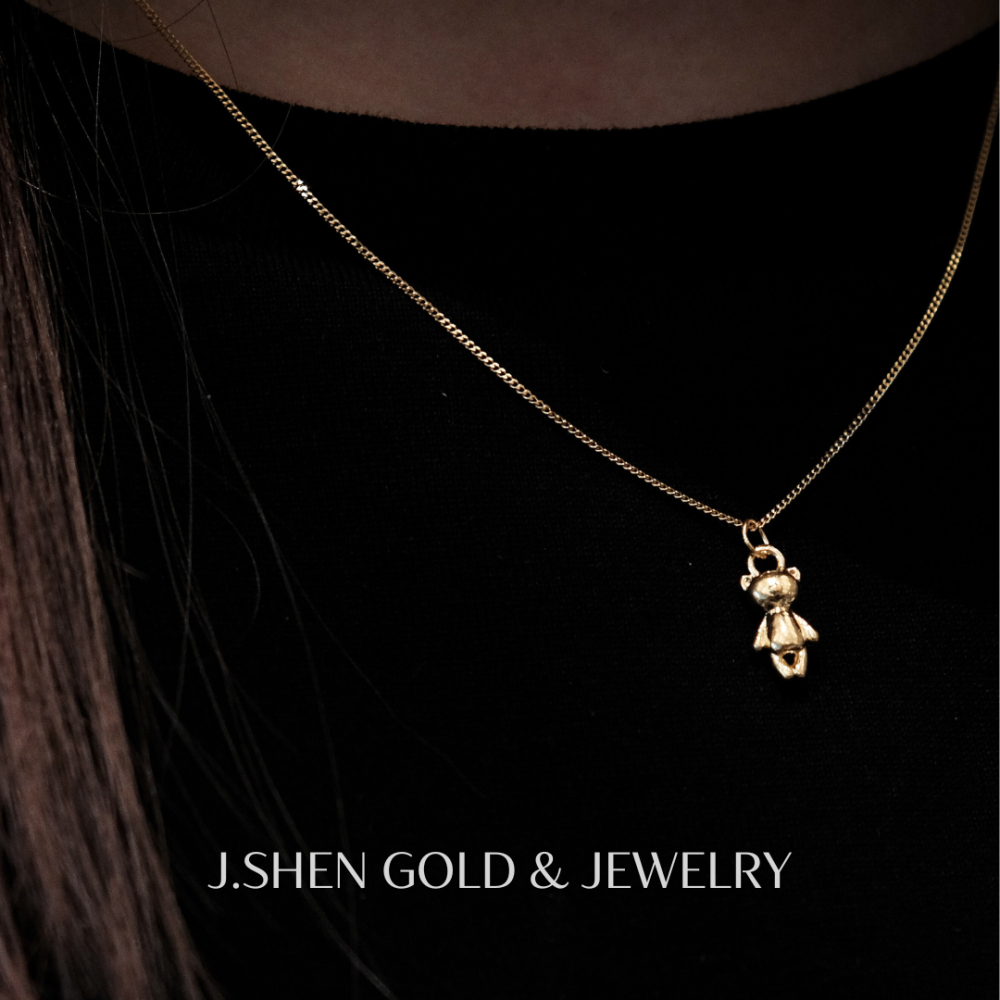 黃金小熊寶寶墜飾 黃金墜子 黃金墜飾 小熊寶貝墜飾 熊熊造型墜子 小熊墜子 小熊墜飾 禮物-細節圖4