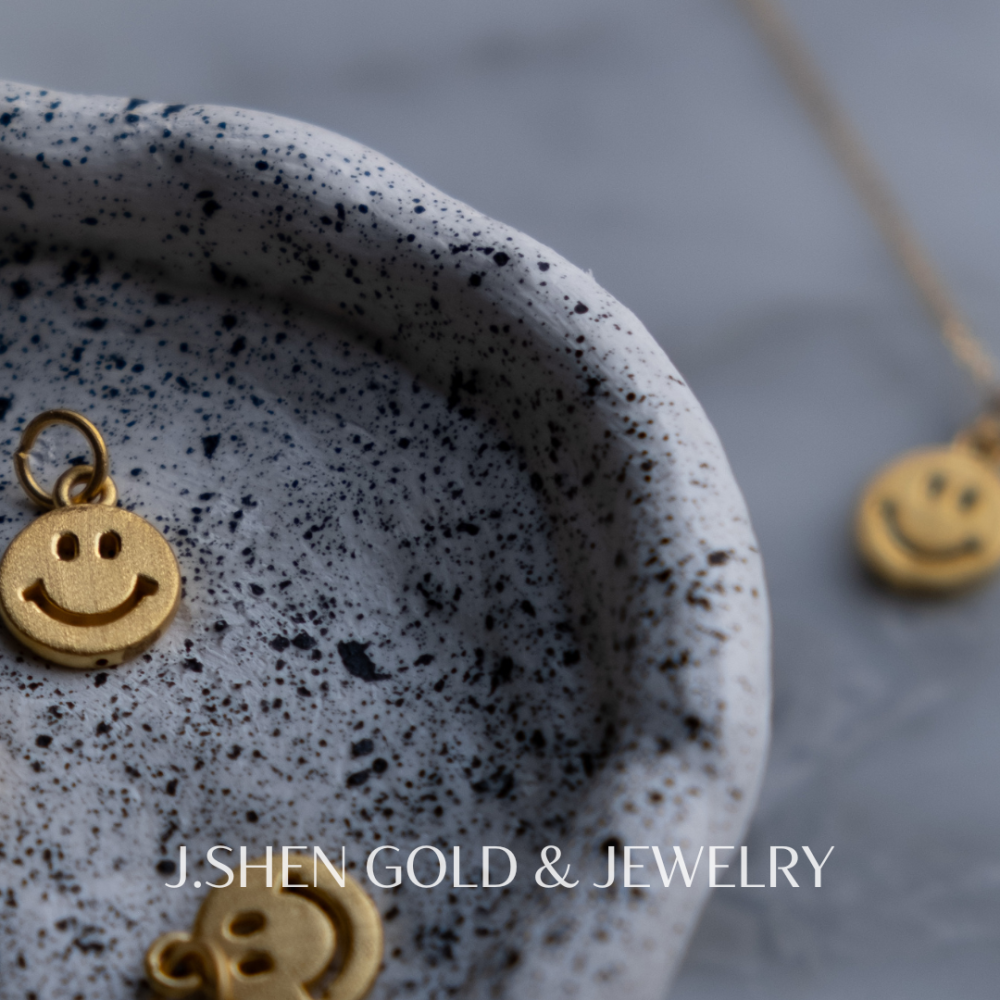 黃金幸福微笑墜飾 黃金墜子 黃金墜飾 微笑造型墜飾 笑臉墜子 禮物-細節圖3