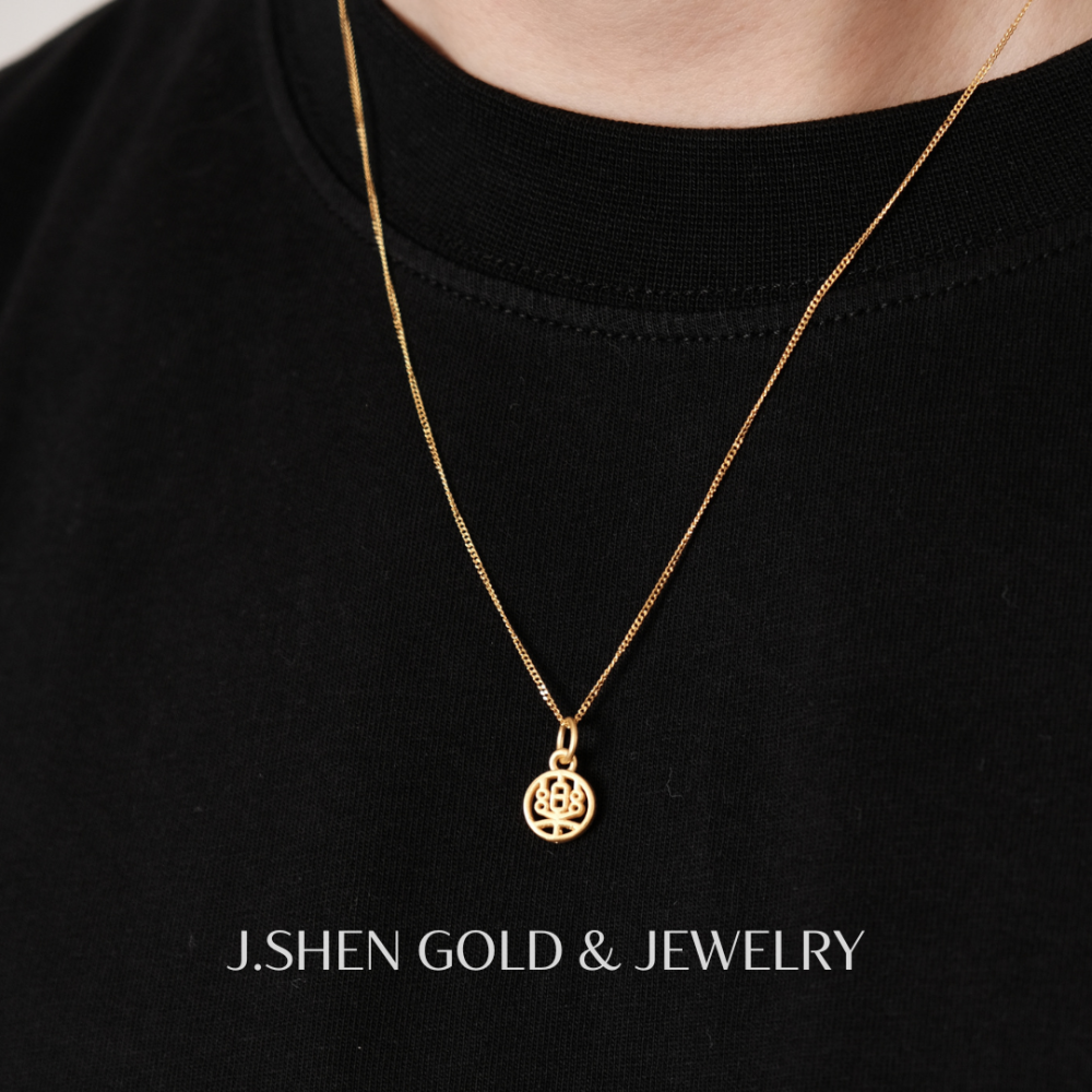 黃金吉祥墜飾 黃金吉祥墜子 黃金單字墜子 黃金墜子 黃金墜飾 福字墜子 祥字墜子 樂字墜子 康字墜子 發字墜子 禮物-細節圖4