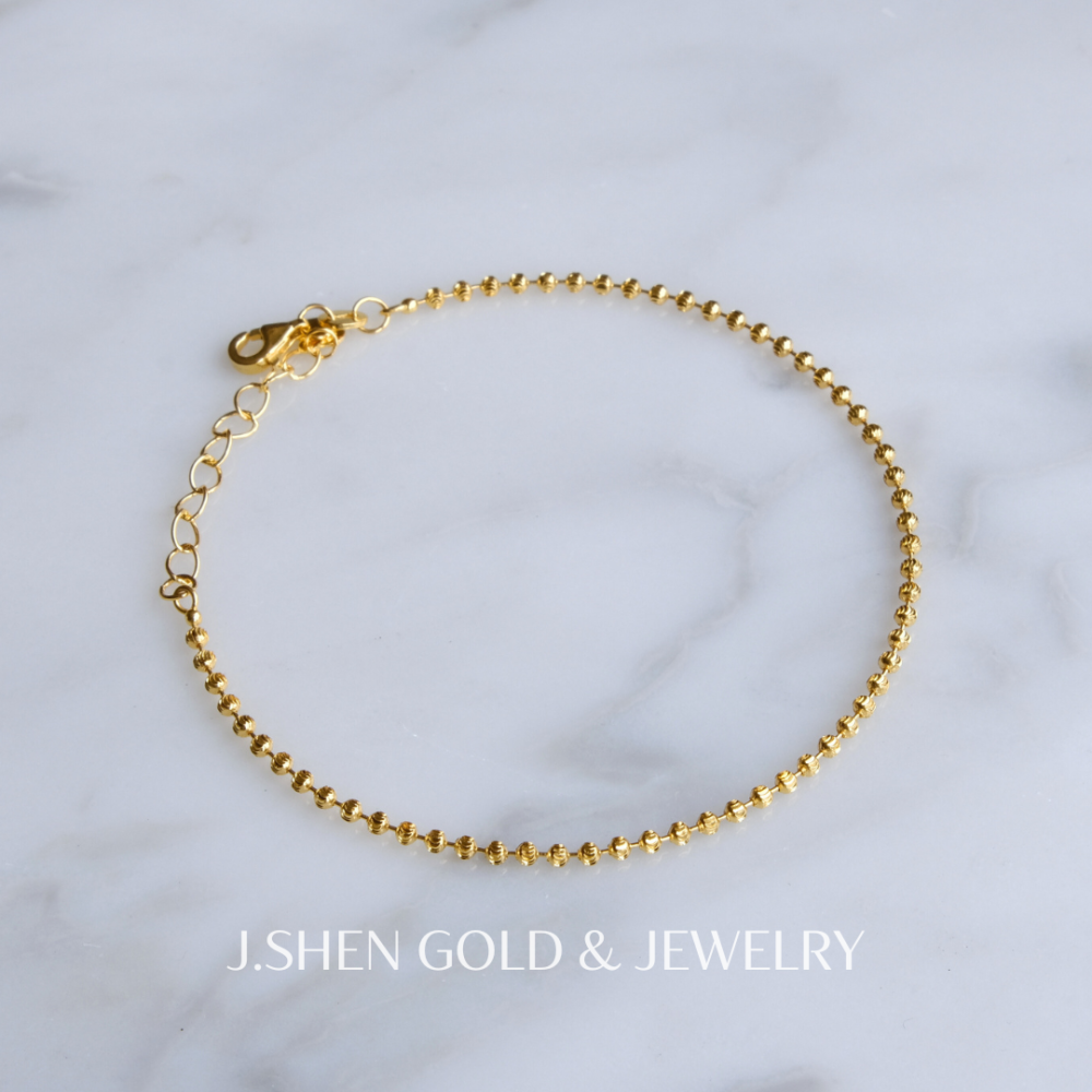 Gleamline 金珠流光手鍊 純金金飾 黃金手鍊 黃金飾品 禮物-細節圖3