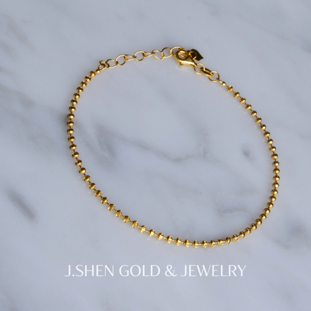 Gleamline 金珠流光手鍊 純金金飾 黃金手鍊 黃金飾品 禮物-細節圖4