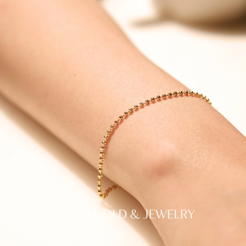 Gleamline 金珠流光手鍊 純金金飾 黃金手鍊 黃金飾品 禮物-細節圖5