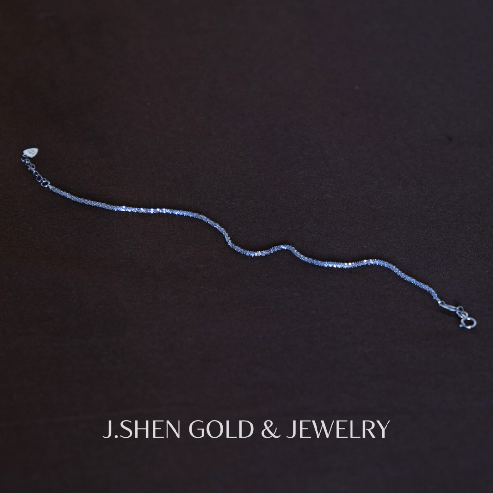 Mist Silver白金水波麻花手鍊 白金金飾 白金手鍊 白金飾品 禮物-細節圖4