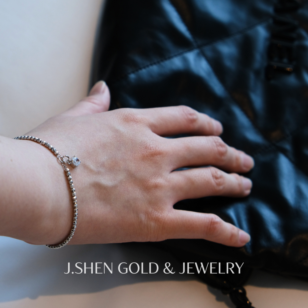 Crystelle白金蕾絲手鍊 白金金飾 白金手鍊 白金飾品 禮物-細節圖3