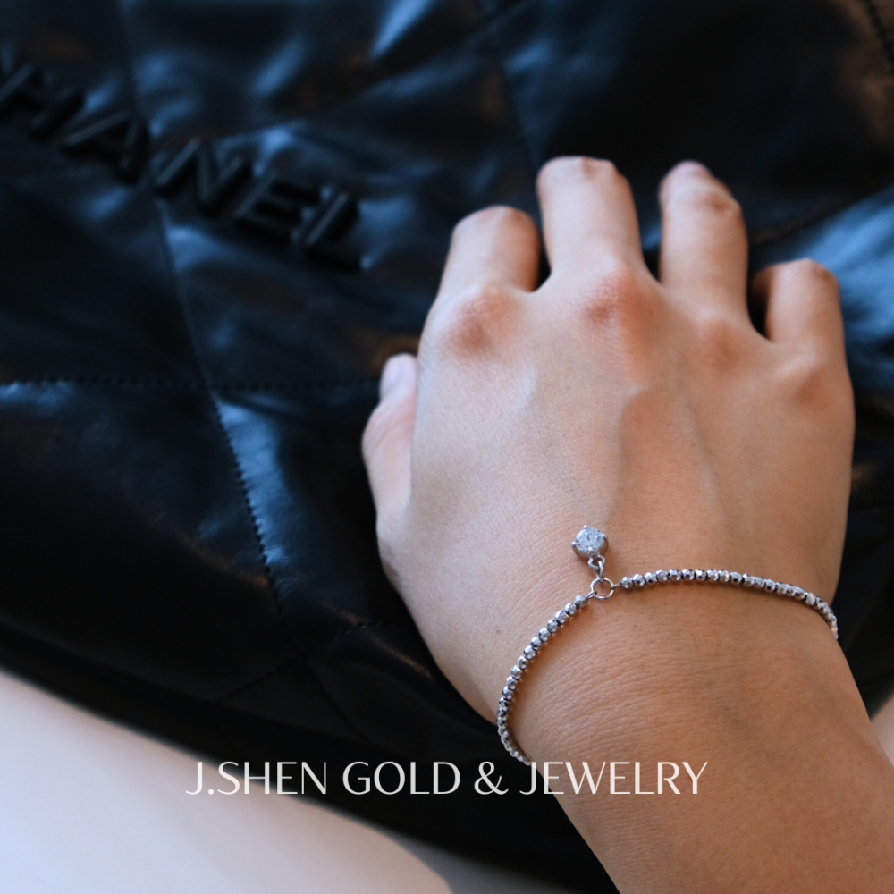 Crystelle白金蕾絲手鍊 白金金飾 白金手鍊 白金飾品 禮物-細節圖5