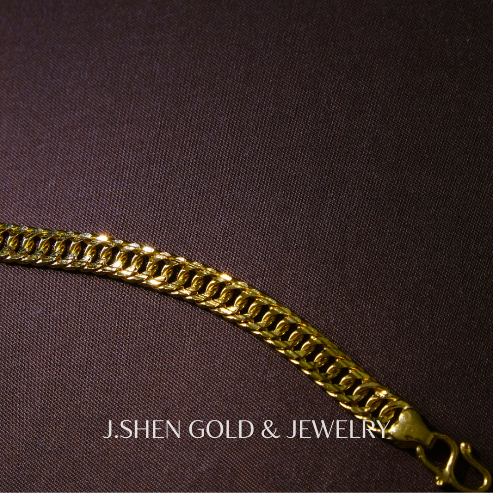 Cuban Link爆閃雙善古巴手鍊 黃金金飾 黃金手鍊 黃金飾品 禮物-細節圖5