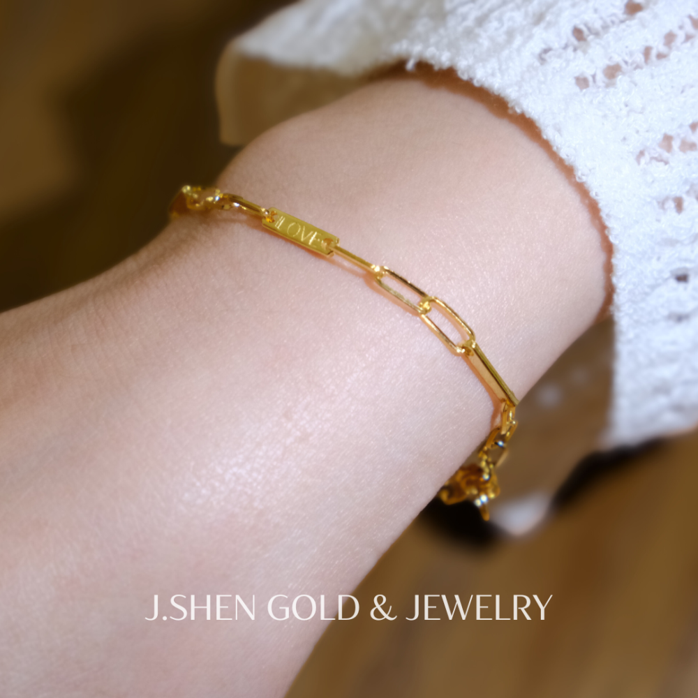 Chérie Love黃金手工法緻戀鍊 黃金金飾 黃金手鍊 黃金飾品 禮物-細節圖4