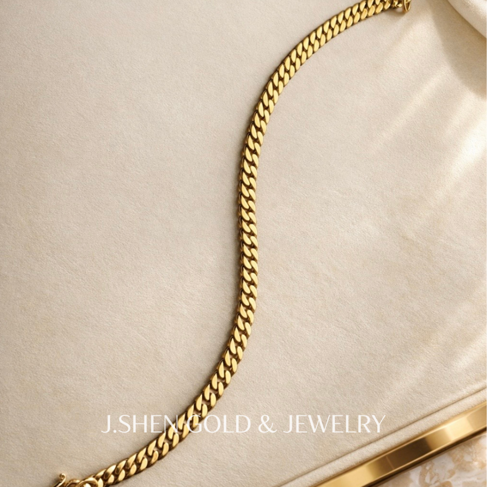 Cuban Link手工單善古巴手鍊【4mm匠作款】 黃金金飾 黃金手鍊 黃金飾品 禮物-細節圖2