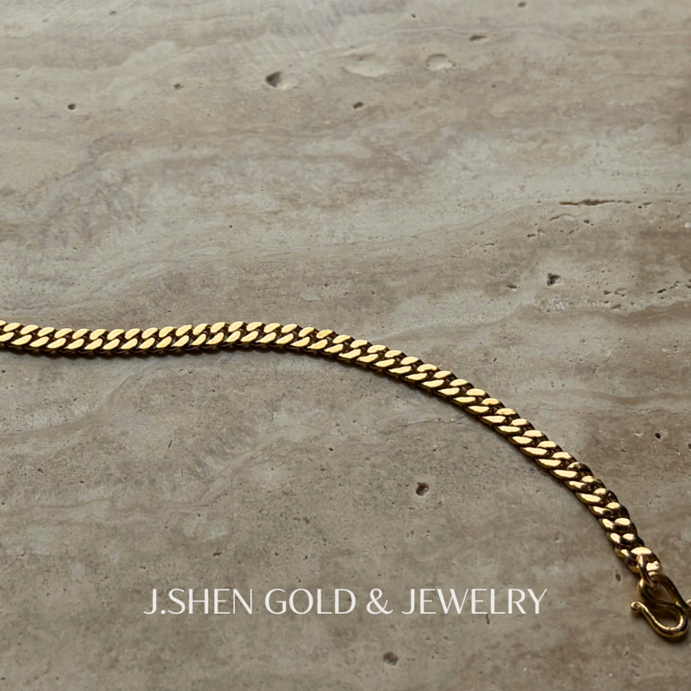 Cuban Link手工單善古巴手鍊【4mm匠作款】 黃金金飾 黃金手鍊 黃金飾品 禮物-細節圖5