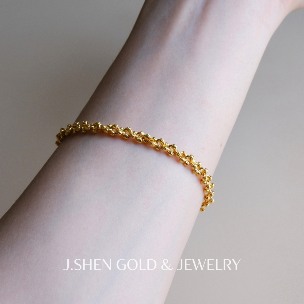 Éclat 爆閃爍星手鍊 黃金手鍊 純金金飾 黃金飾品 禮物-細節圖4