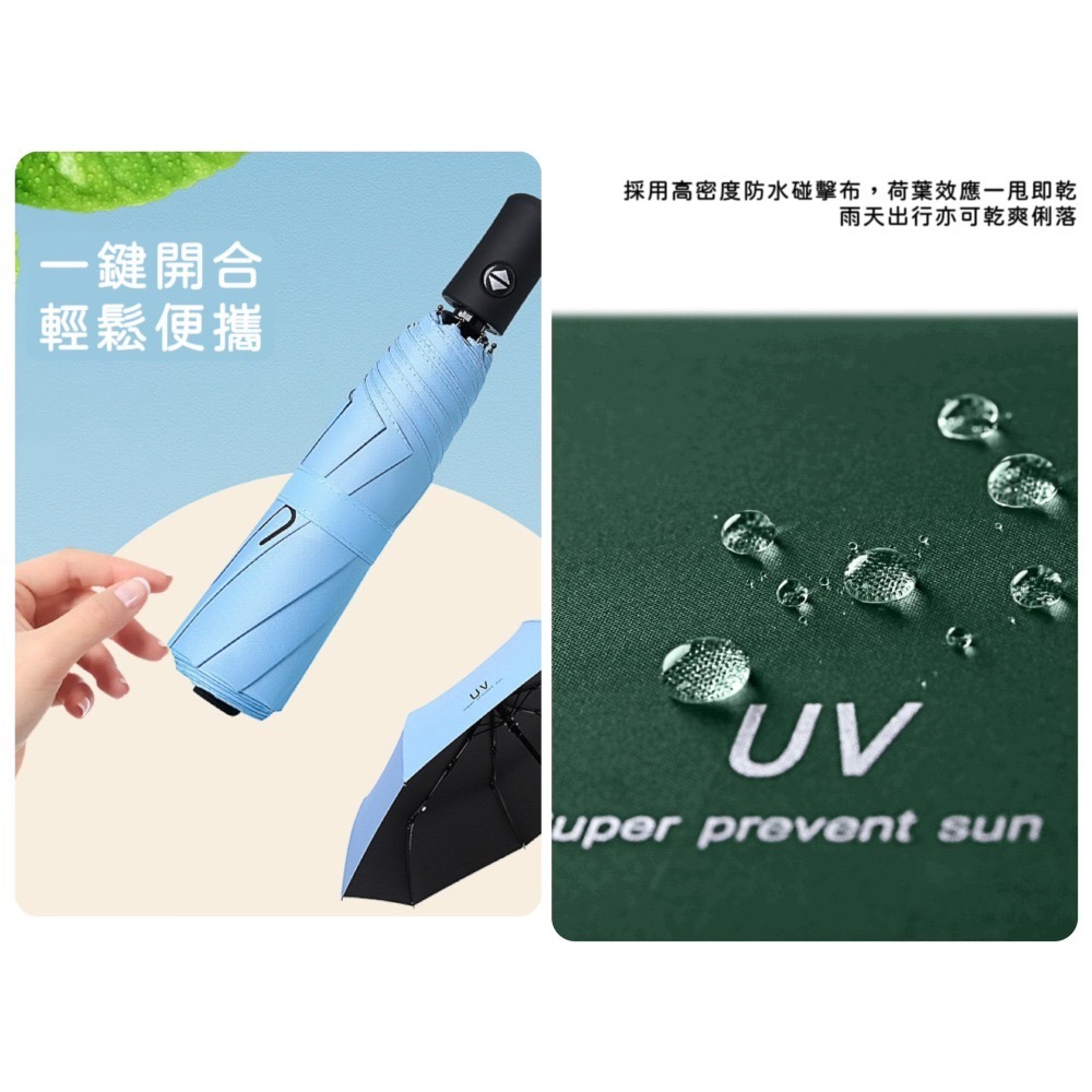 雨傘 自動傘 陽傘 抗UV晴雨兩用傘 遮陽傘 摺疊傘 輕量 防風-細節圖4