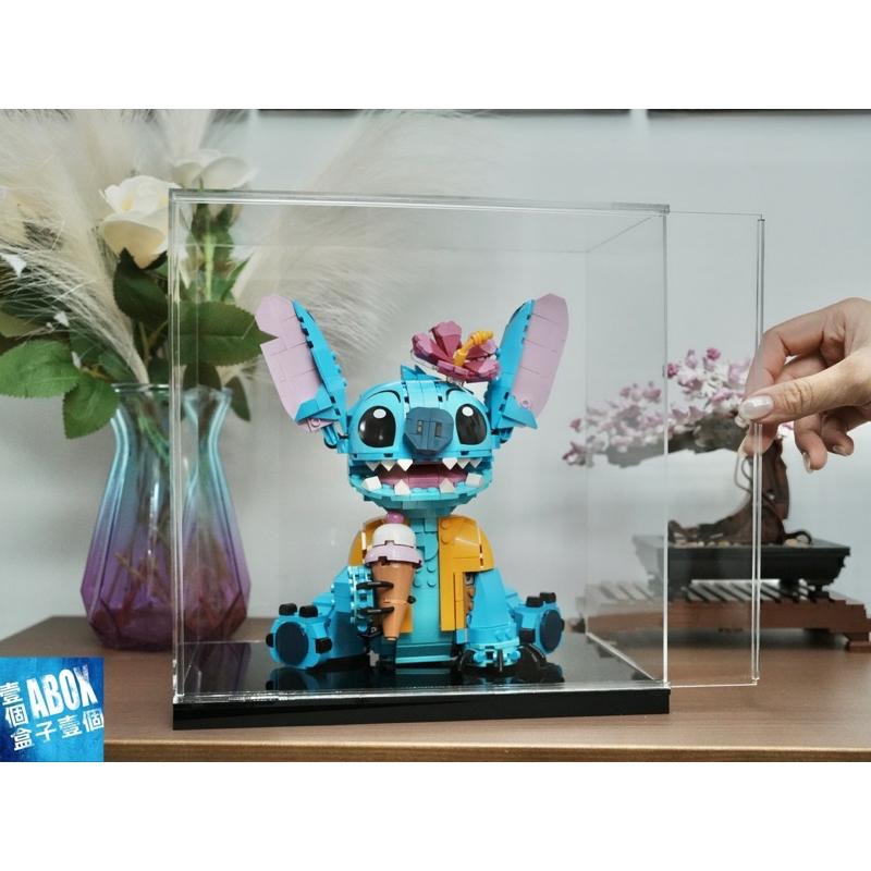 【ABOX在台自產自銷】高透光壓克力LEGO樂高 43249 史迪奇 滑門展示盒（內25x15x25)-細節圖2