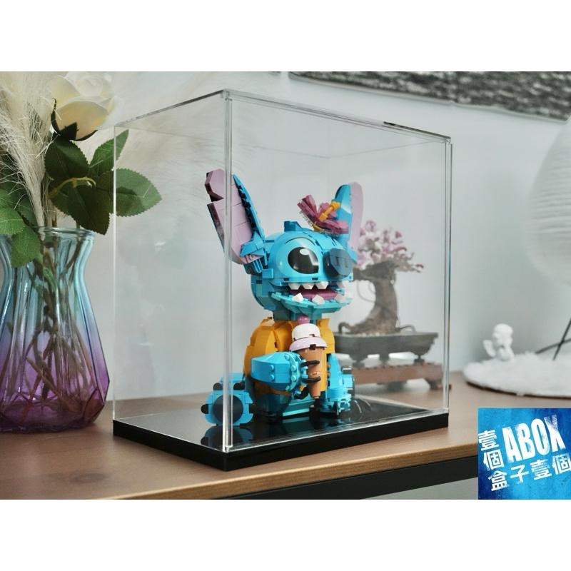 【ABOX在台自產自銷】高透光壓克力LEGO樂高 43249 史迪奇 滑門展示盒（內25x15x25)-細節圖3
