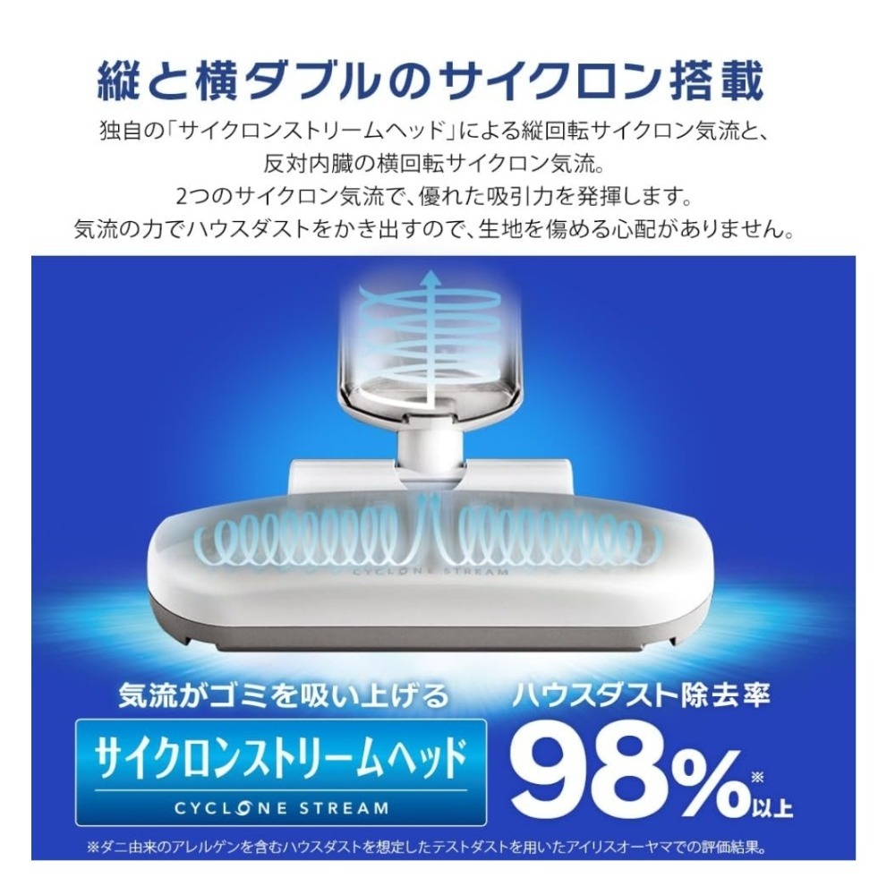 日本限定色 IRIS Ohyama 日本 FAC2 塵蟎吸塵器 插電式 FAC2-B 溫風功能 深層拍打 附過濾-細節圖5