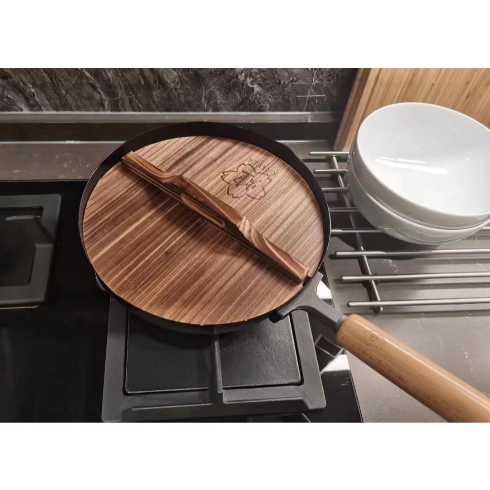 限量版送杉木鍋蓋 日本製 日本煌鐵鍋 加深款易翻炒 24公分 24cm 燕三條 獨家專利纖維紋-細節圖3