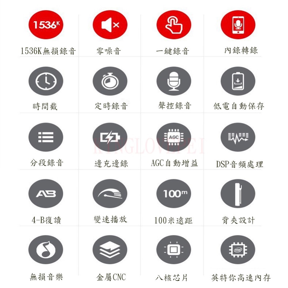 彩屏高清專業降噪錄音筆 錄音距離100米 A10 繁體中文 數位錄音筆 聲控錄音 法律蒐證/學習/會議-細節圖7