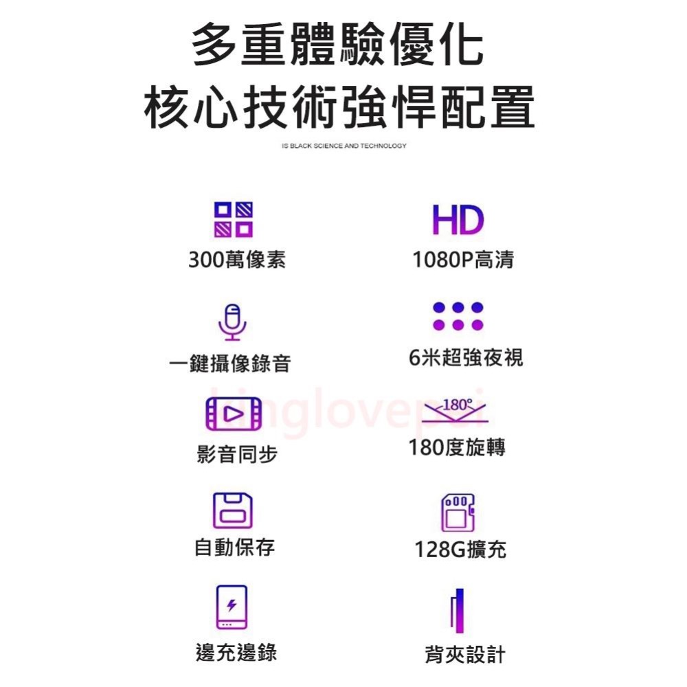 高清夜視微型攝錄器 錄音筆 1080P 循環錄影錄音 錄影筆 攝影機  側錄器 針孔攝影機 監視器 密錄器-細節圖3