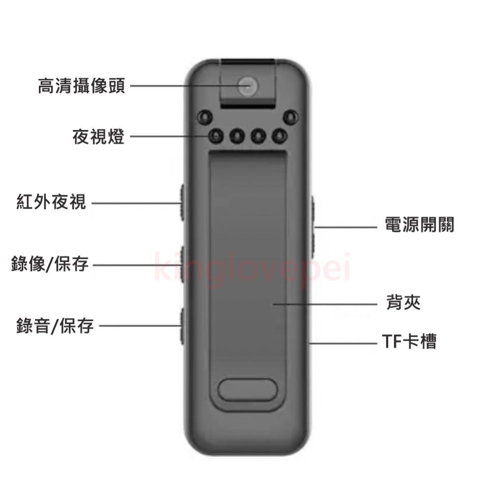 高清夜視微型攝錄器 錄音筆 1080P 循環錄影錄音 錄影筆 攝影機  側錄器 針孔攝影機 監視器 密錄器-細節圖6