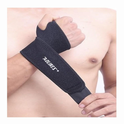 AOLIKES 黑色款 可調式 高透氣 護掌 運動護腕 手腕束帶 纏繞護腕