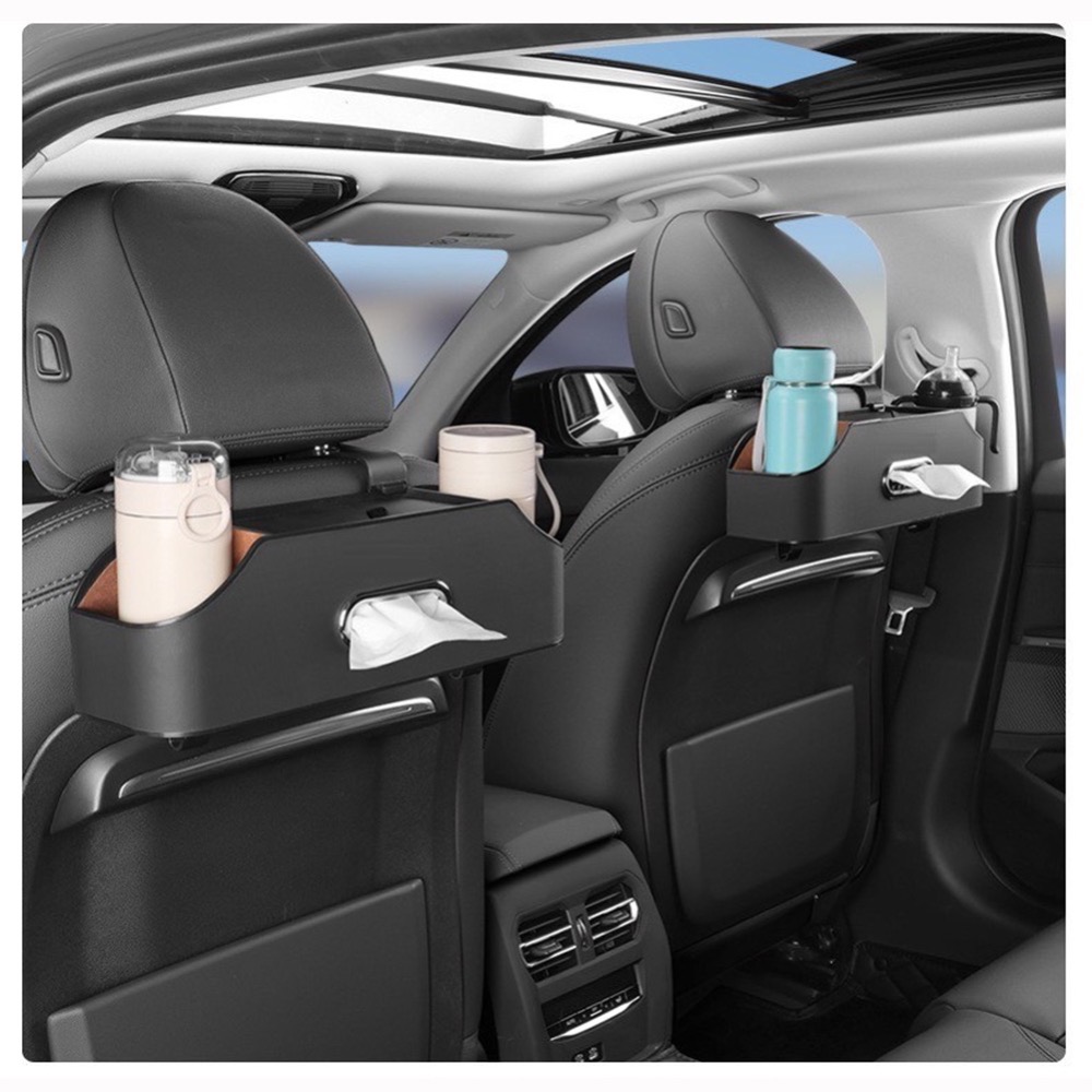 『開立發票』汽車椅背多功能收納盒 多功能儲物箱 車用收納盒後背置物盒 車用水杯架 汽車杯架 車用掛鉤-細節圖6