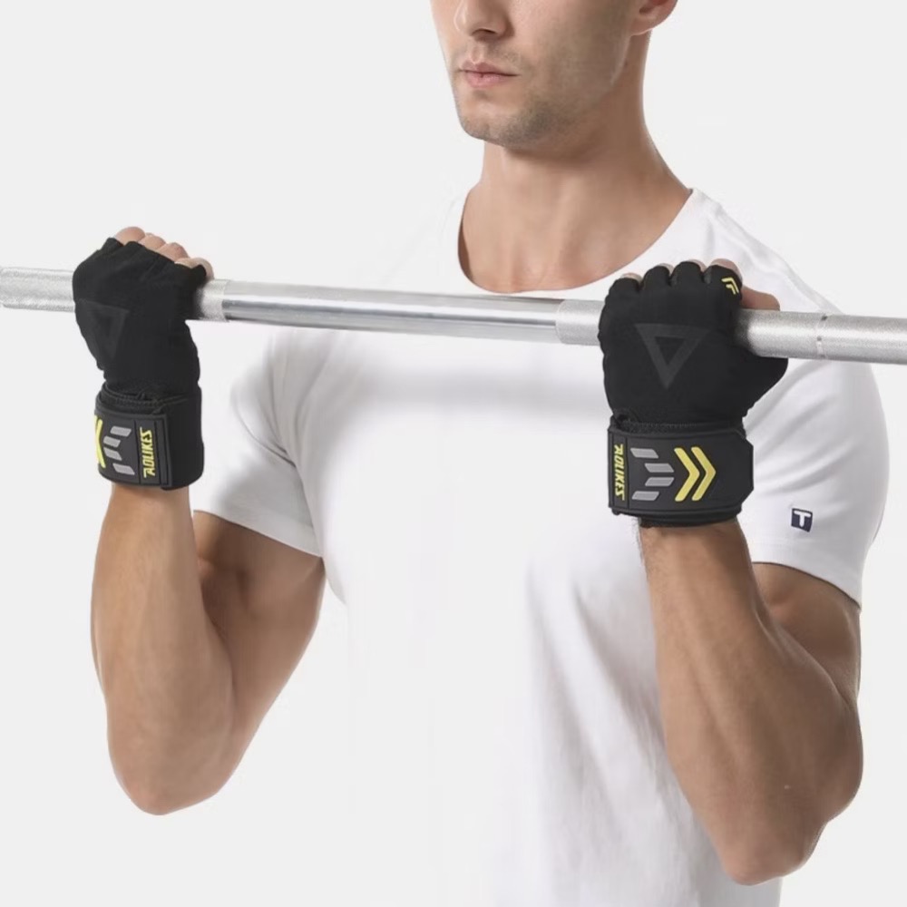 AOLIKES 綜合訓練手套 健身手套 加壓護腕 重訓防滑手套 壺鈴手套 半指騎行手套 機械手套 止滑 透氣給-細節圖3