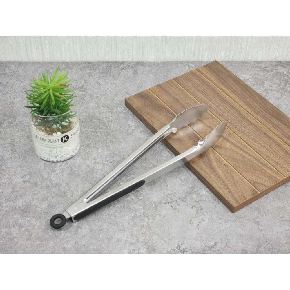 <<威格森家居>> 多功能食物夾 燒烤夾 烹飪夾 烤肉夾 (黑色)-細節圖3