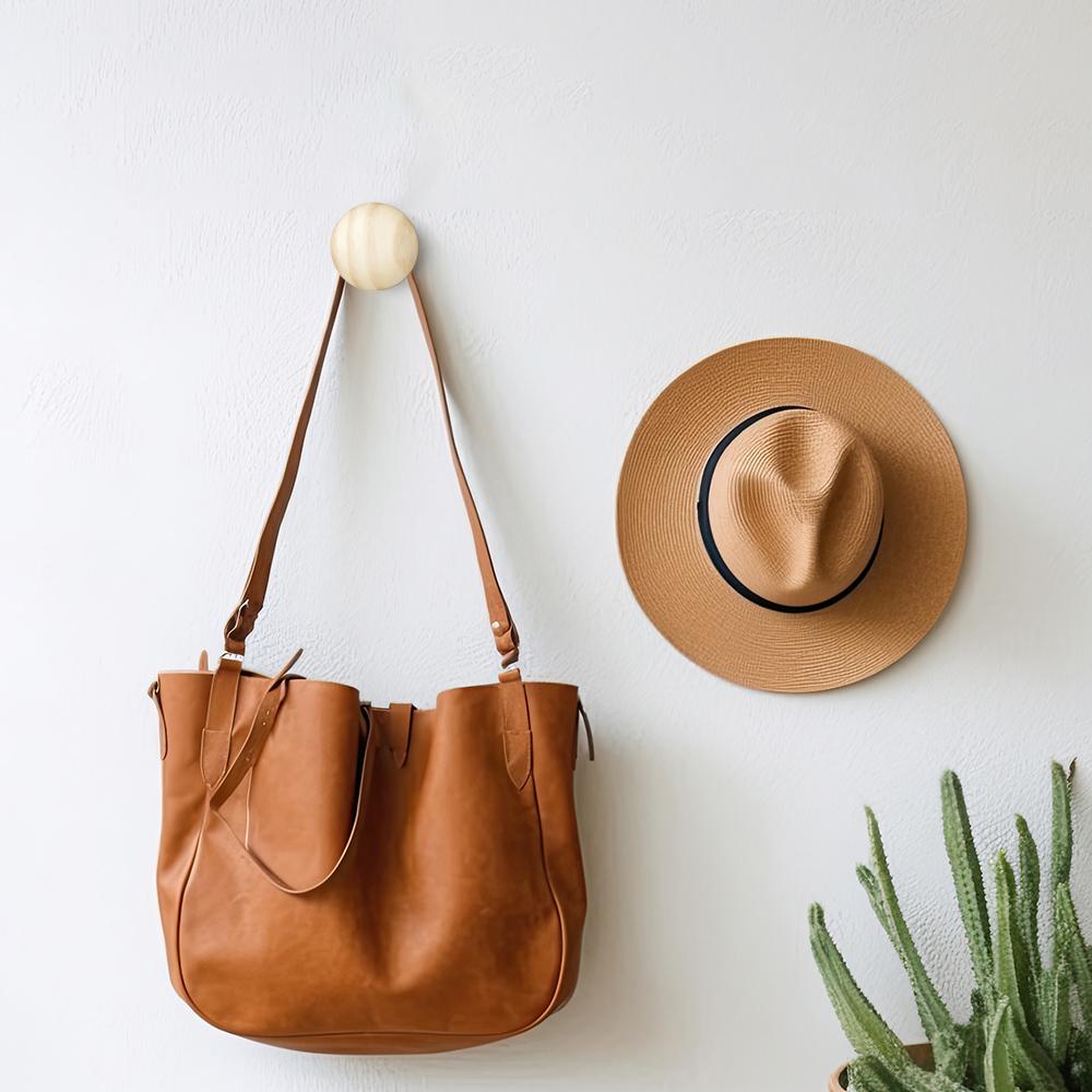 <<威格森家居>>MIT台灣製 紐西蘭松木圓形掛勾/把手/北歐實木創意掛勾//彩色/圓形/兒童房/壁面創意掛勾/衣帽鉤-細節圖2