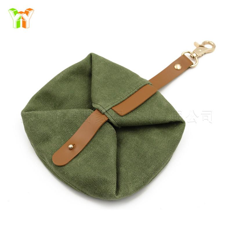 <威格森家居>寵物 戶外食物碗 可折疊 方便攜帶 寵物旅行外出食物碗 帆布材質 寵物碗 旅行露營可折疊貓狗寵物飯盆-細節圖7