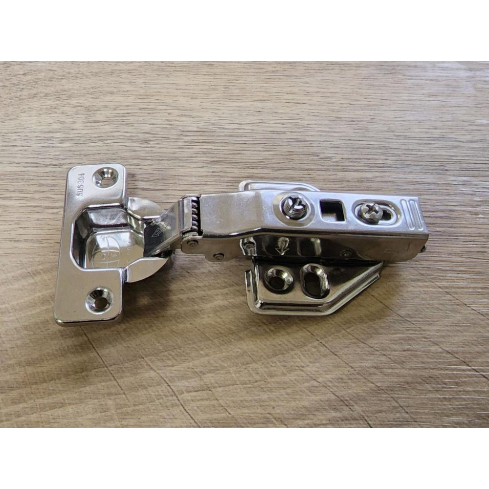 工廠現貨 304 可泡水 不鏽鋼 2段力 西德 鉸鍊 活頁 緩衝 吋15 櫥櫃 衣櫃 五金 鉸鏈 西德鉸鏈-細節圖4