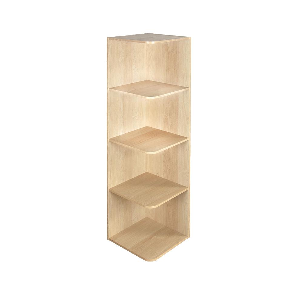 <威格森家居>台灣製 經典橡木 4層 轉角櫃 角落櫃 收納櫃 櫥櫃 衣櫃 床頭櫃 公仔櫃 展示櫃 4層櫃 櫃子-細節圖5