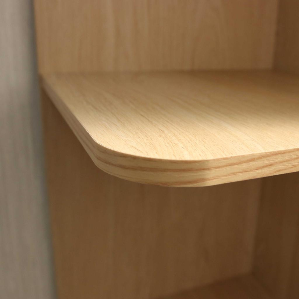 <威格森家居>台灣製 經典橡木 4層 轉角櫃 角落櫃 收納櫃 櫥櫃 衣櫃 床頭櫃 公仔櫃 展示櫃 4層櫃 櫃子-細節圖7