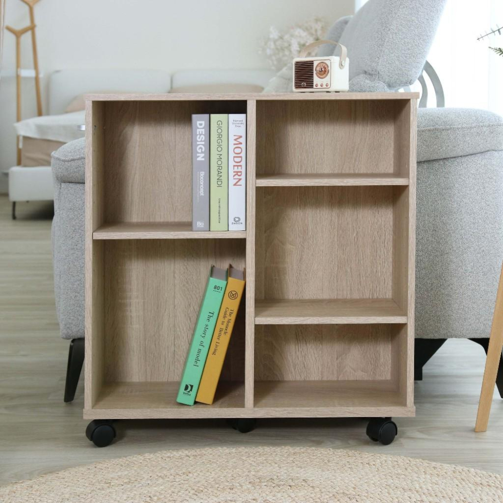 威格森家居 日式簡約隙縫櫃 行動書櫃 行動置物櫃 層架 移動櫃(附輪可推拉邊櫃)-細節圖2