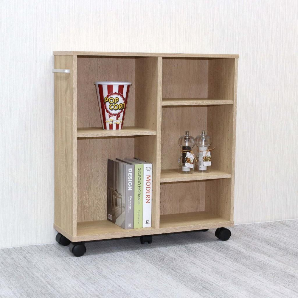 威格森家居 日式簡約隙縫櫃 行動書櫃 行動置物櫃 層架 移動櫃(附輪可推拉邊櫃)-細節圖5