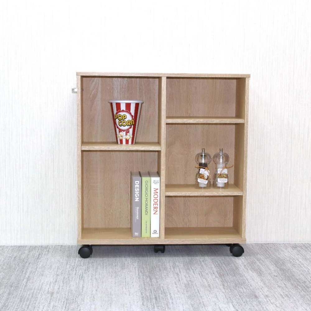 威格森家居 日式簡約隙縫櫃 行動書櫃 行動置物櫃 層架 移動櫃(附輪可推拉邊櫃)-細節圖6