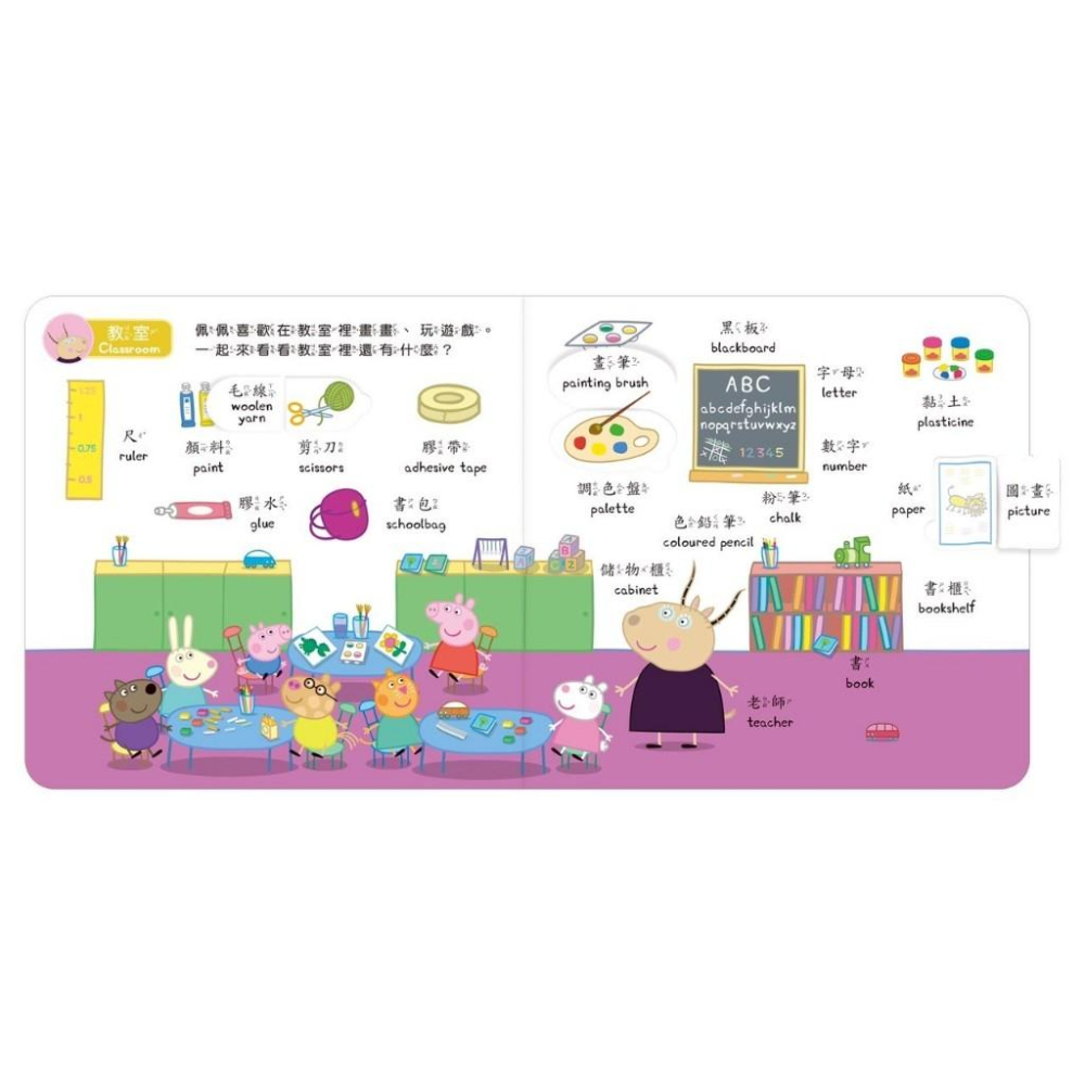 ［BB&C]🌟 華碩文化 粉紅豬小妹 學習數字 英文 生活常識粉紅豬小妹雙語認知學習點讀套組 (此款不含點讀筆)-細節圖8