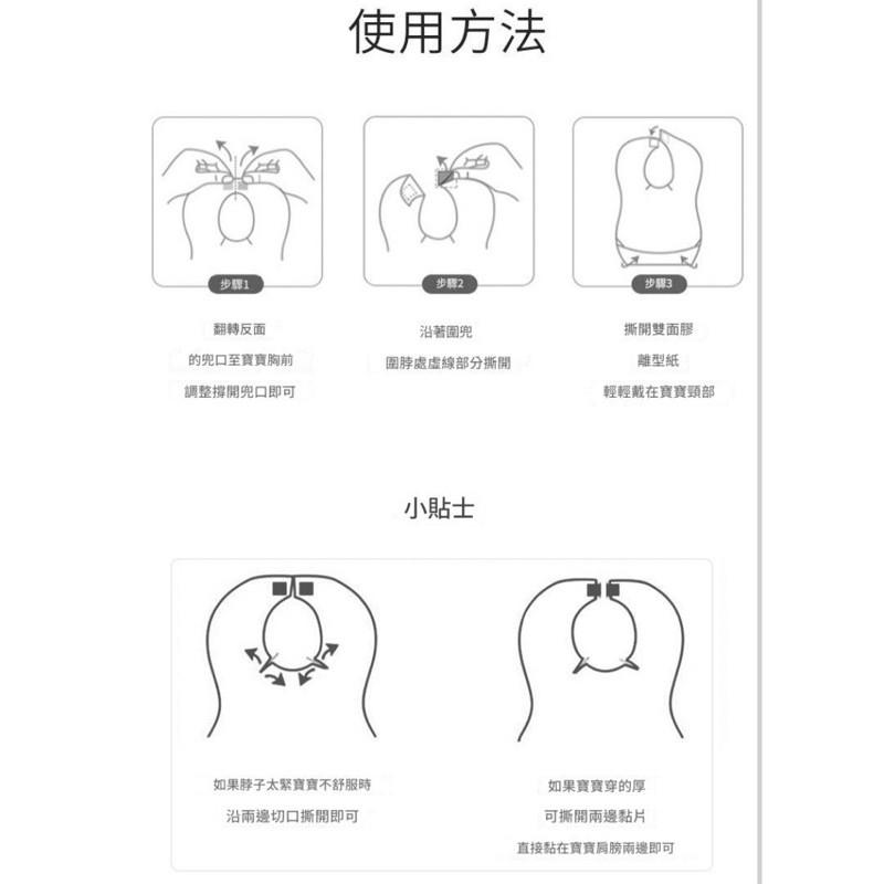 台灣出貨🌟BB&C🌟 一次性嬰幼兒寶寶口水巾 免洗防水吸水飯兜 圍嘴圍兜 替換性-細節圖5