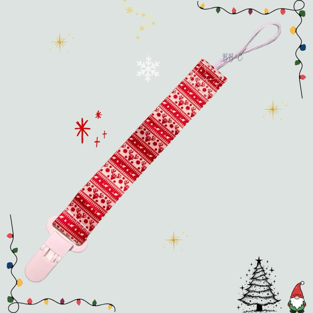 【台灣出貨】BB&C聖誕節造型奶嘴鏈 寶寶奶嘴鏈 防掉奶嘴鏈聖誕奶嘴鏈矽膠 聖誕奶嘴鏈防掉嬰兒用品奶嘴鏈造型奶嘴鏈可水洗-細節圖4