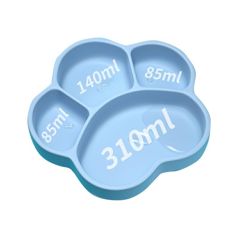 【台灣出貨】貓爪型寶寶餐盤可分格 獨家專利可拆卸吸管 矽膠材質 安全無毒 強力吸盤 穩固不打翻-細節圖4