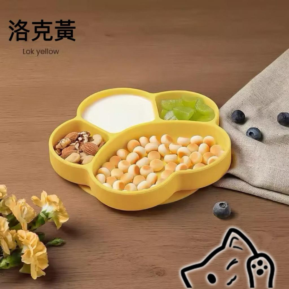 【台灣出貨】貓爪型寶寶餐盤可分格 獨家專利可拆卸吸管 矽膠材質 安全無毒 強力吸盤 穩固不打翻-細節圖9