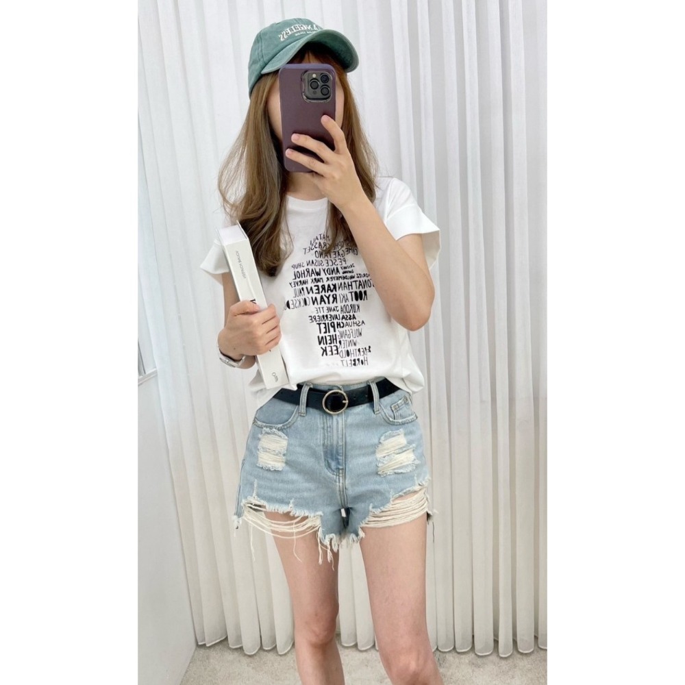 韓系英文釘銖上衣-細節圖3