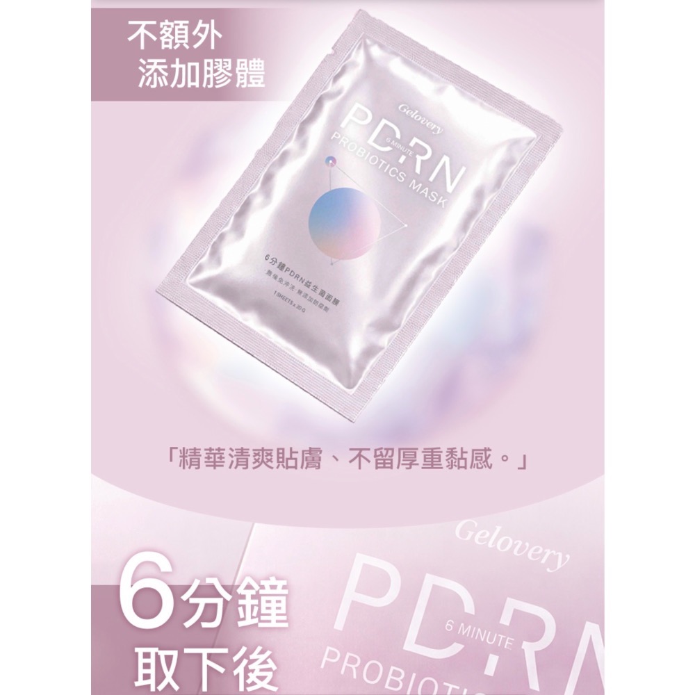 Gelovery 編哥 PDRN 6分鐘PDRN益生菌面膜 一片-細節圖3