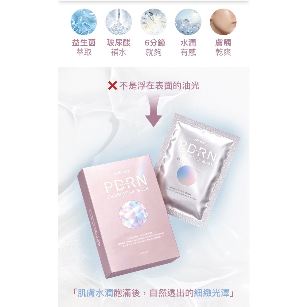 Gelovery 編哥 PDRN 6分鐘PDRN益生菌面膜 一片-細節圖4