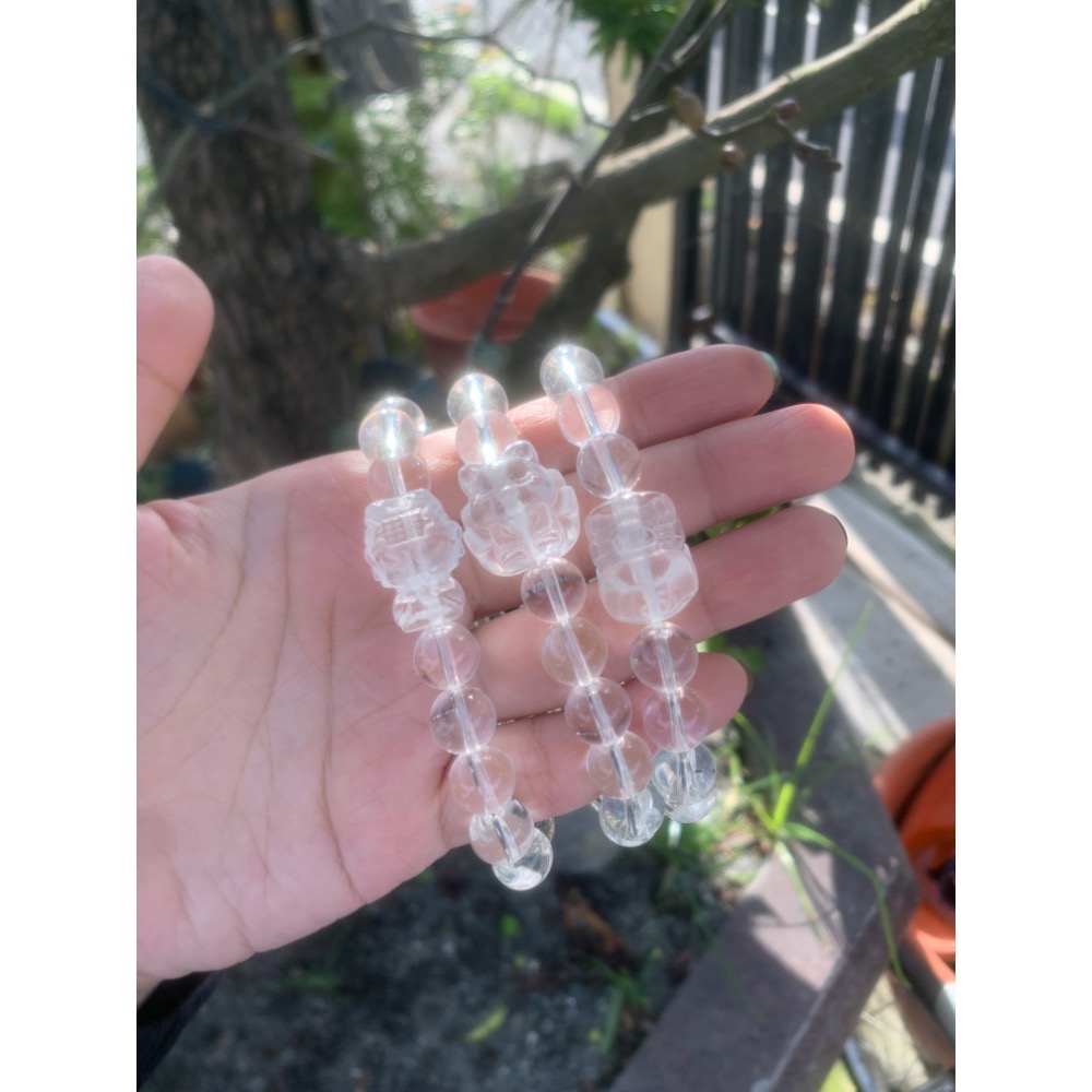808 白水晶 媽祖 九尾 貔貅-規格圖3