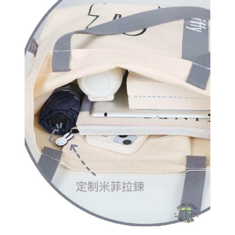 禮物 🐇正版授權 米菲兔子 Miffy  米飛 胸針 可以拆卸 充棉立體米菲 超可愛 簡約帆布 單肩包  大容量 學生-細節圖5