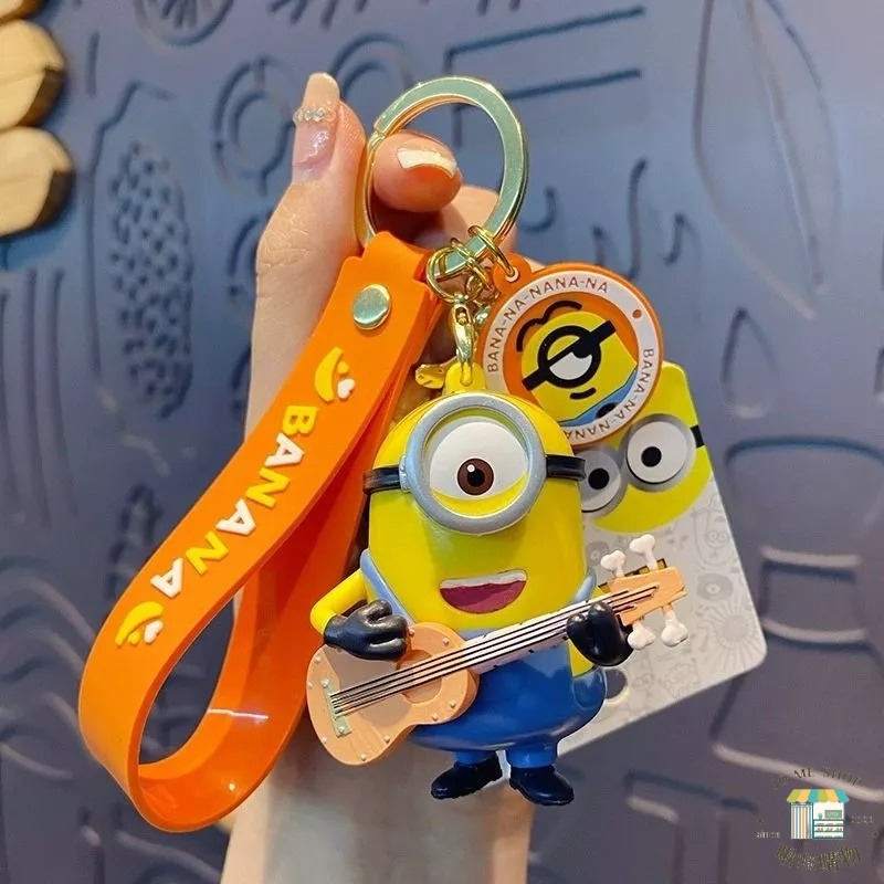 現貨 禮物 🍌正版授權卡通 小小兵 MINIONS 生肖 小黃人 鑰匙扣 神偷奶爸 公仔 汽車鑰匙鏈圈 禮品 鑰匙圈-細節圖8