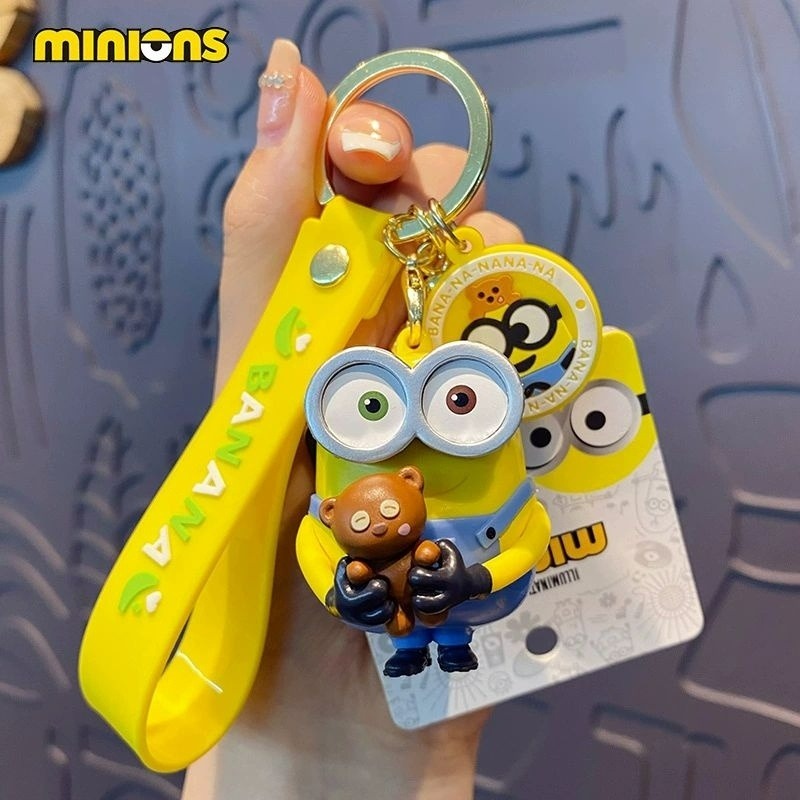 現貨 禮物 🍌正版授權卡通 小小兵 MINIONS 生肖 小黃人 鑰匙扣 神偷奶爸 公仔 汽車鑰匙鏈圈 禮品 鑰匙圈-規格圖9