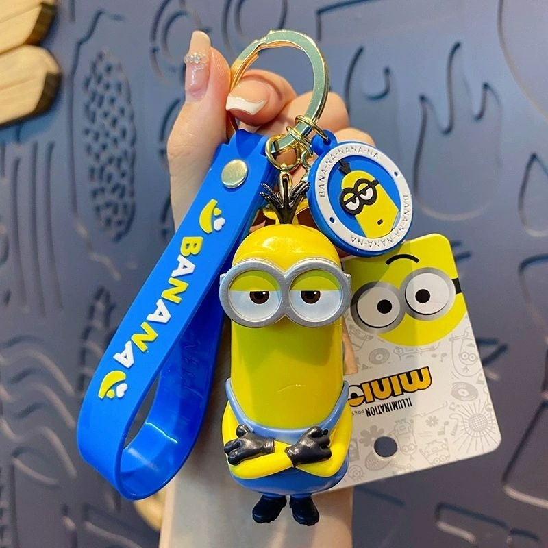 現貨 禮物 🍌正版授權卡通 小小兵 MINIONS 生肖 小黃人 鑰匙扣 神偷奶爸 公仔 汽車鑰匙鏈圈 禮品 鑰匙圈-規格圖9